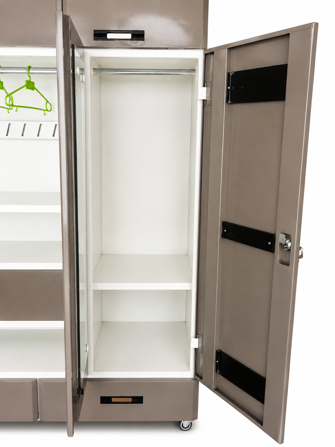 Steel Almirah with Mirror & Drawers - Image 3