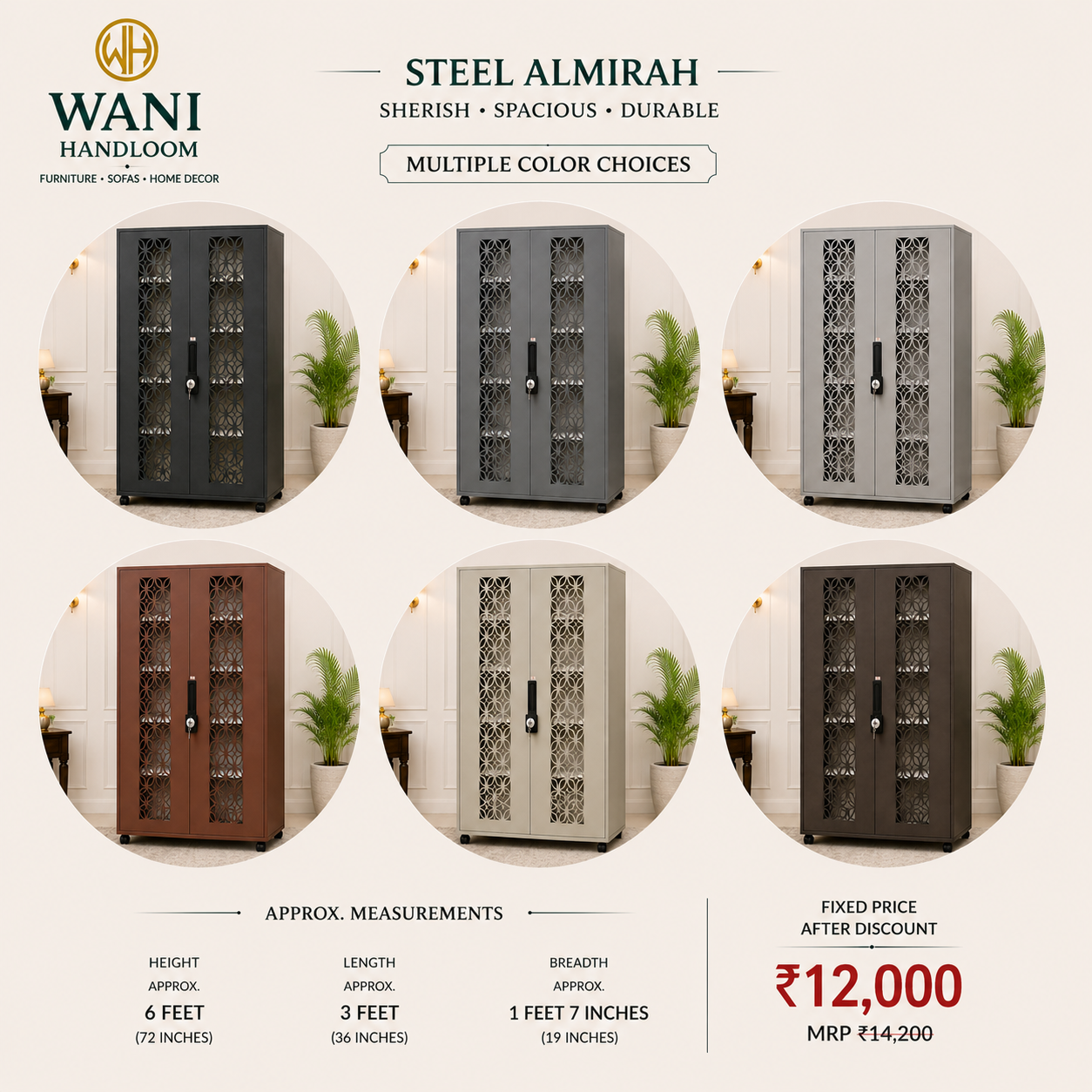 Spacious Steel Almirah with Modern Design - Image 4