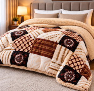 Double Bed Quilt – Premium Winter Razai | Super Soft & Warm Heavy Comforter with Stylish Printed Design