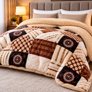 Double Bed Quilt – Premium Winter Razai | Super Soft & Warm Heavy Comforter with Stylish Printed Design